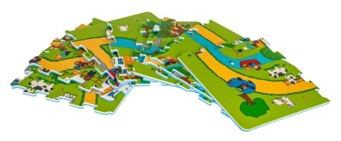 Mata podłogowa "Życie Na Wsi" z 9 Puzzli dla dzieci 10m+ Pianka EVA + Kolorowy nadruk Mata podłogowa "Życie Na Wsi" z 9 Puzzli dla dzieci 10m+ Pianka EVA + Kolorowy nadruk
